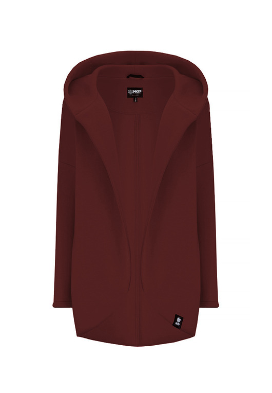 bluza z kapturem damska Peleryna do zadań specjalnych Ciemny Burgund