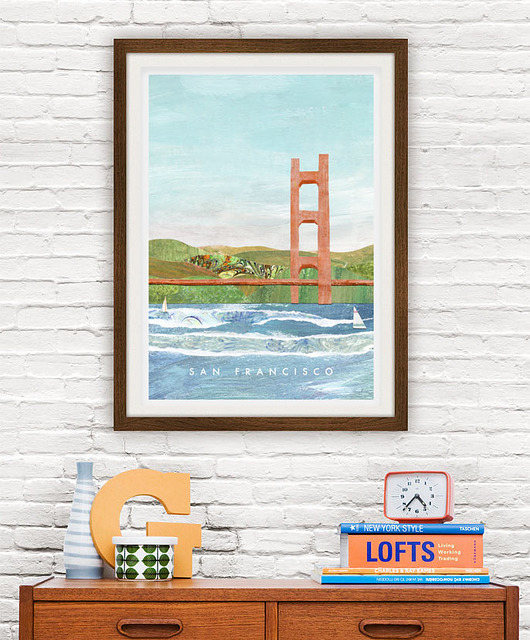 plakaty San Francisco - vintage plakat A3 giclee