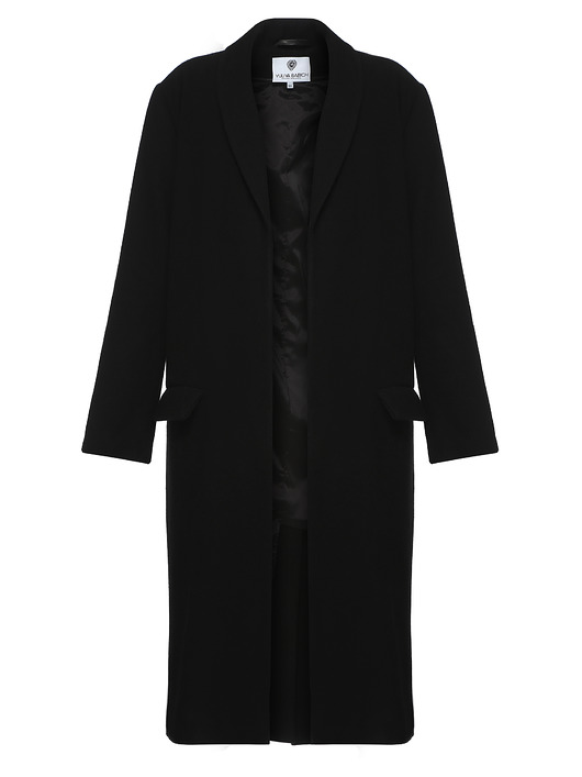 płaszcze damskie Płaszcz czarny YY700046_RAL9005