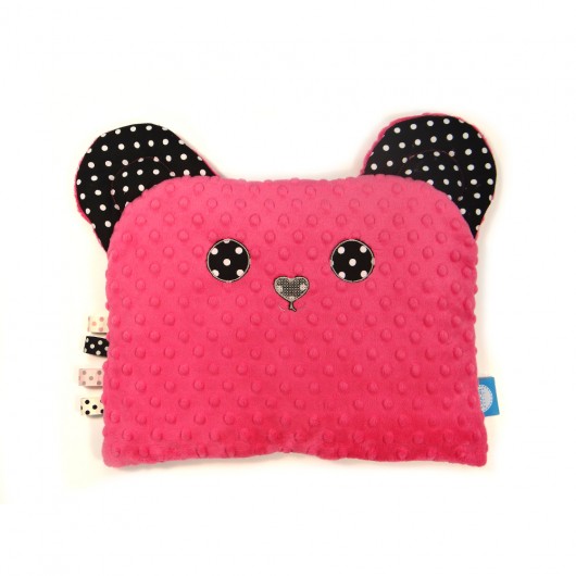 Poduszka SLEEPY BEAR grochy/fuksja GuGa DESIGN