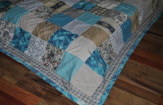 Narzuta patchwork :Jasny błękit MonikaKS