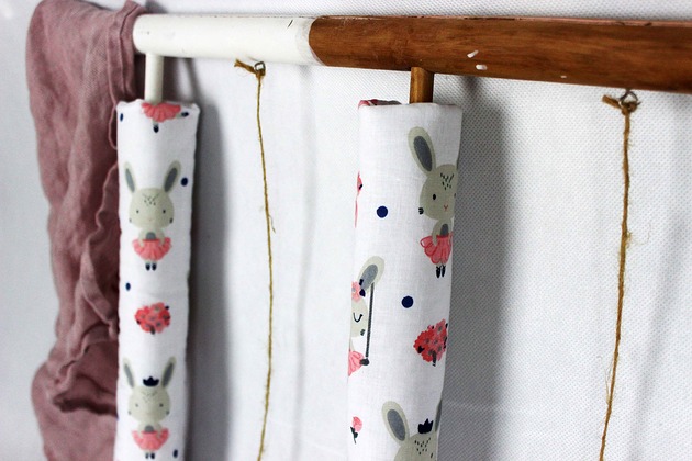 akcesoria do łóżeczek Ochraniacz do łóżeczka bawełniane naturalny na szczebelki do kołyski