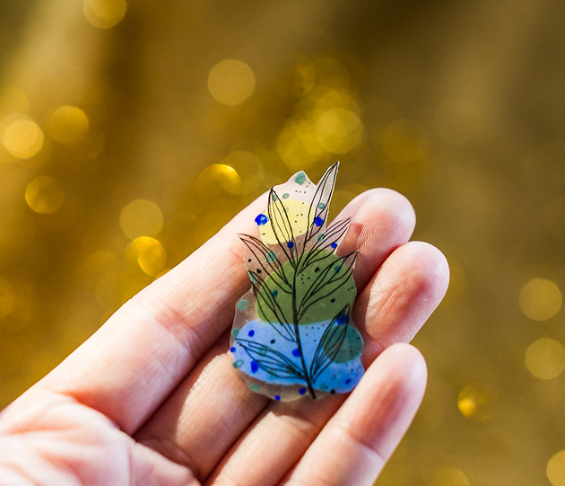 przypinki Przypinka minimalizm flora