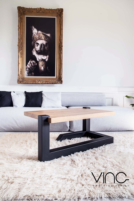 stoliki kawowe Stolik kawowy lity dębowy Drewno Design Loft Dąb