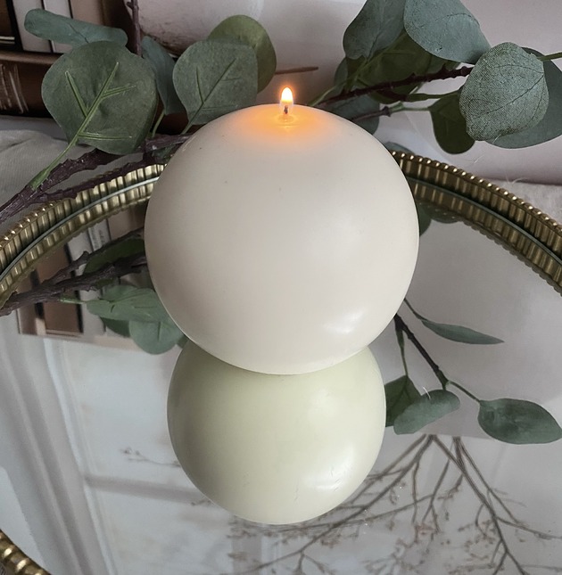 świeczniki i świece Świeca ekologiczna sojowa dekoracyjna "Rustic Ball" średnica 100mm