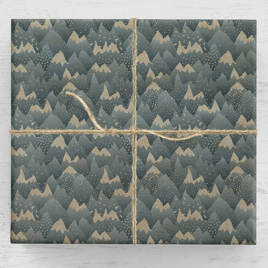 grafiki i ilustracje Papier pakowy  Mountains kraft 3 arkusze