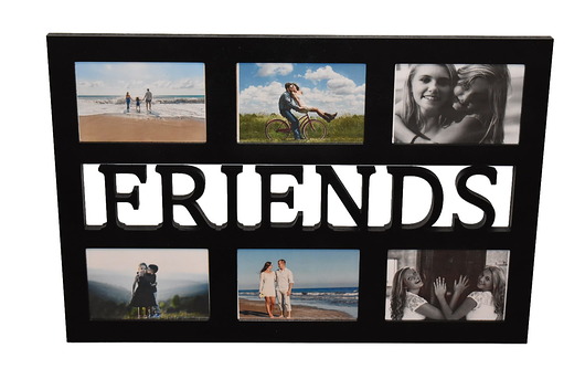 ramki na zdjęcia Multirama ramka na zdjęcia z napisem  FRIENDS mdf 6 zdjęć