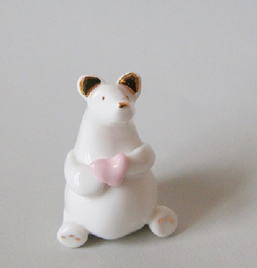 Porcelanowy niedźwiadek Pangzi Ceramics