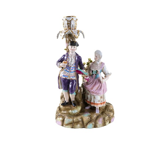 figurki i rzeźby Figuralny świecznik ceramiczny w stylu Art Deco, Europa