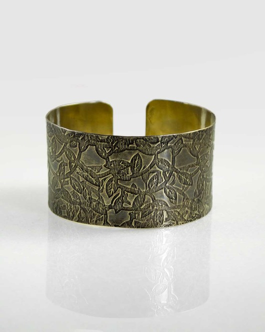 bransoletki wire wrapping Mozaika - mosiężna bransoletka