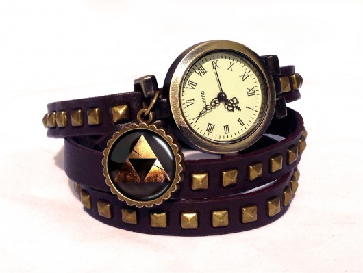 Skórzany zegarek Zelda Triforce EGGinEGG