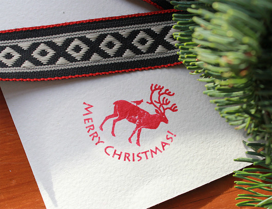 dekoracje świąteczne "Merry Christmas!" Pieczątka - MALU STUDIO