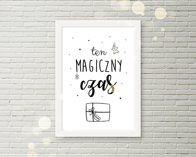Plakat świąteczny A4 TEN MAGICZNY CZAS WOW party