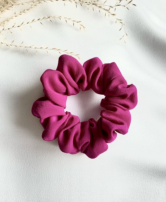 gumki do włosów Jedwabna scrunchie Fuksja Chic