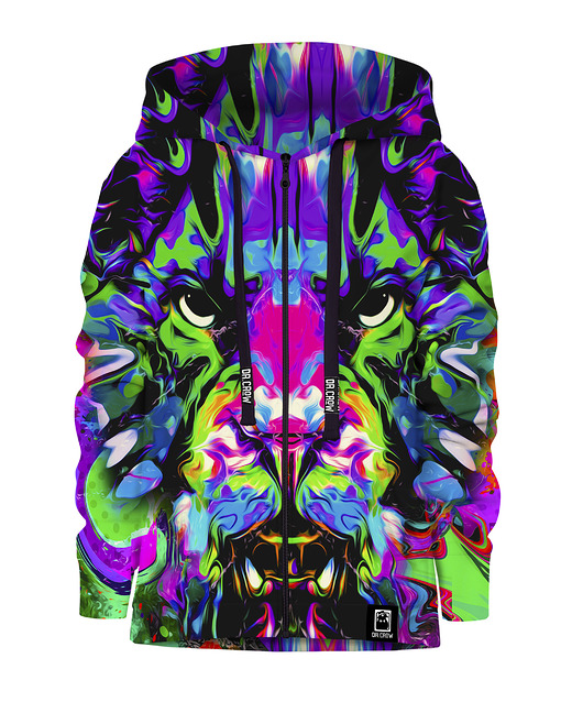 bluzy dla dziewczynki Bluza Zamek Dziewczynka DR.CROW Lew Tiger