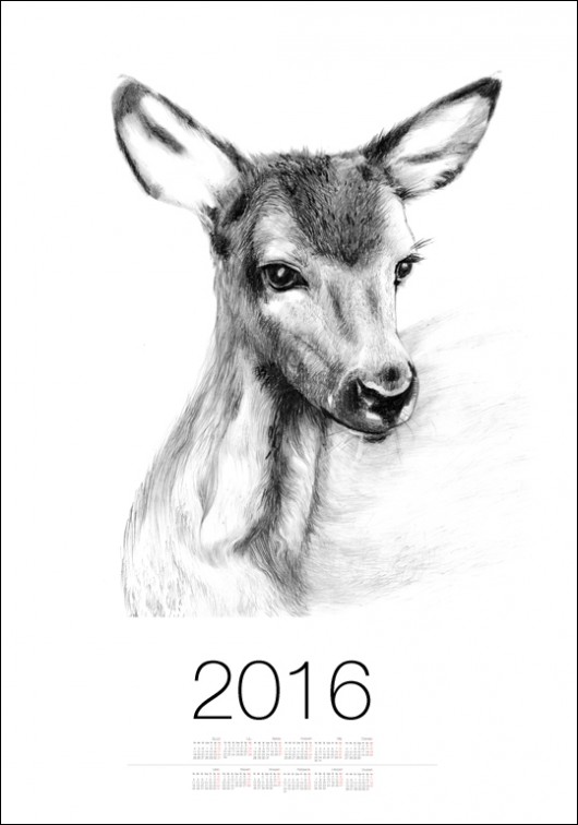 Kalendarz plakat/poster, wydruk cyfrowy Margo Hupert