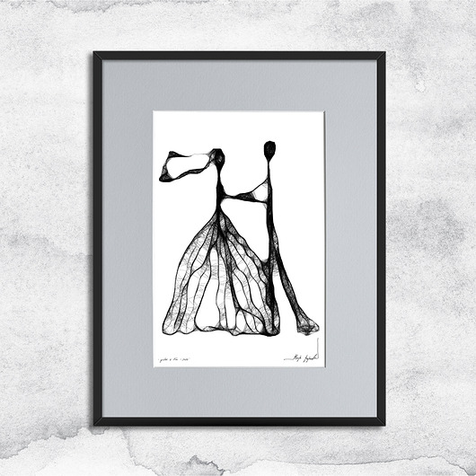 grafiki i ilustracje Oprawiona grafika - nr 93 - para