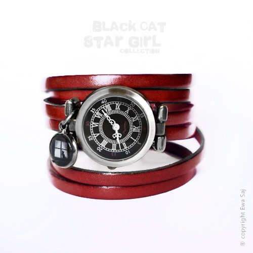 Star Girl Black Cat - bransoletka zegarek Ewa Saj Fotografie