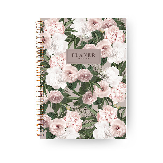 kalendarze i plannery Planer Dzienny Niedatowany A5 Flowers