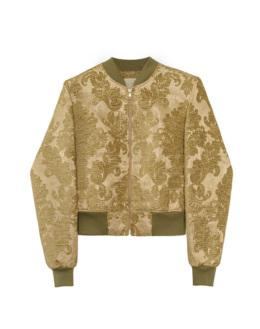 kurtki damskie Bomberka Mokka green