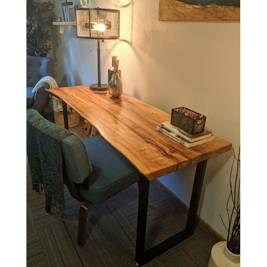 biurka Biurko Drewniane Live Edge Loft Industrialne Lite Drewno MONOLIT