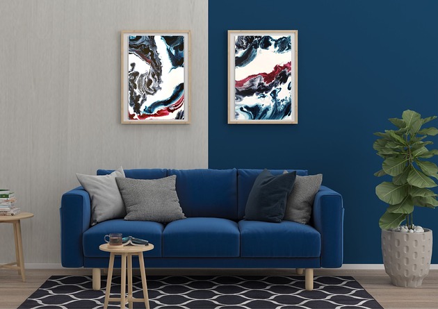 obrazy Dyptyk BOSKI 2 obrazy 40x60 cm Akryl na płotnie Obraz do wnętrza