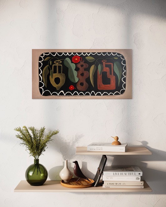 obrazy ORYGINAŁ. Obraz na płótnie - Wazony, 40x80 cm