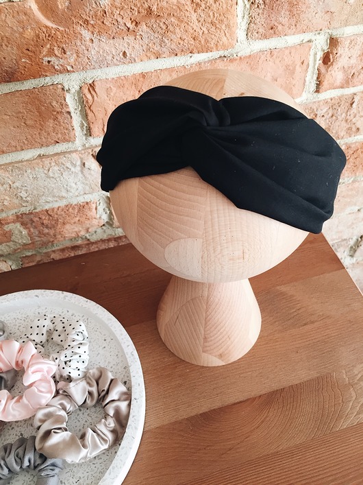 All Black Headband - Opaska Girlsband