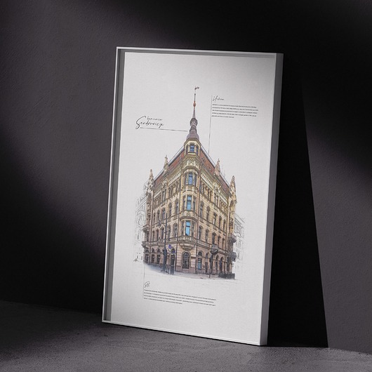 plakaty Plakat Łódź - Kamienica Sendrowicza