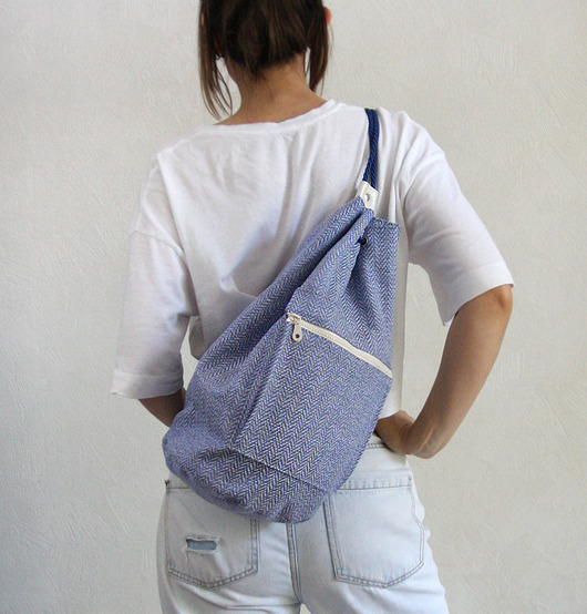  worek plecak - blue&grey - elfagado