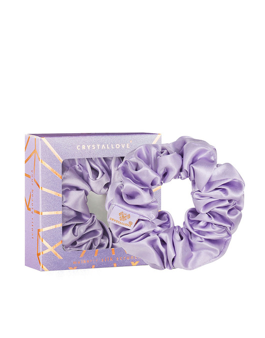 akcesoria dla niej CRYSTALLOVE Gumka do włosów z jedwabiu - lilac