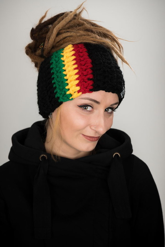 opaski do włosów Opaska DreadLove  Rasta Easy-on 01 - CZARNA