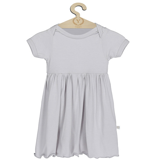 sukienki dla niemowlaka Bodosukienka 100% cv bambus SILVER GREY