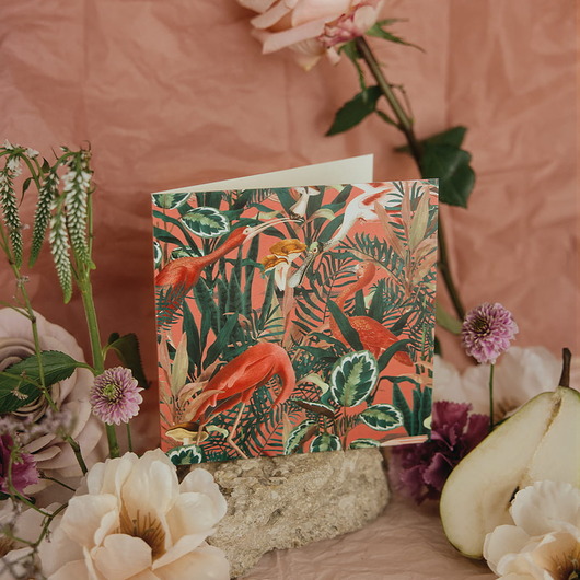 kartki okolicznościowe - wydruki Kartka okolicznościowa "Flamingi"