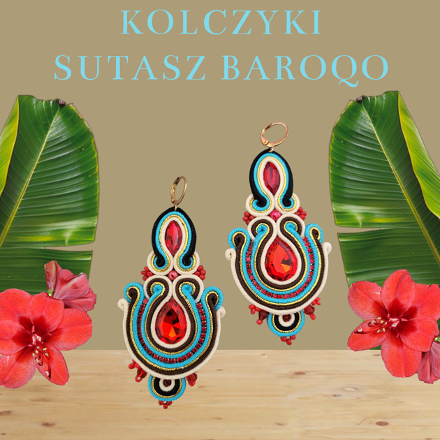 kolczyki soutache Kolczyki sutasz  BAROQO