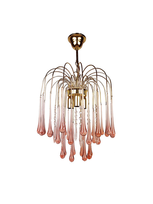 lampy wiszące Żyrandol proj. P. Venini, Włochy, lata 60