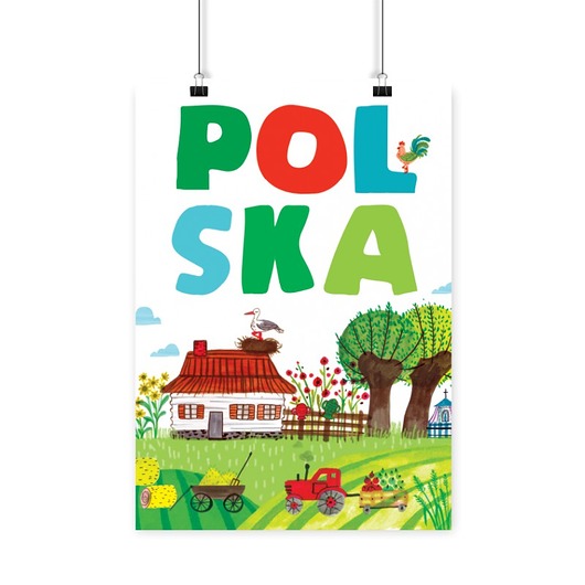Plakat Polska Wieś LOVE POLAND DESIGN