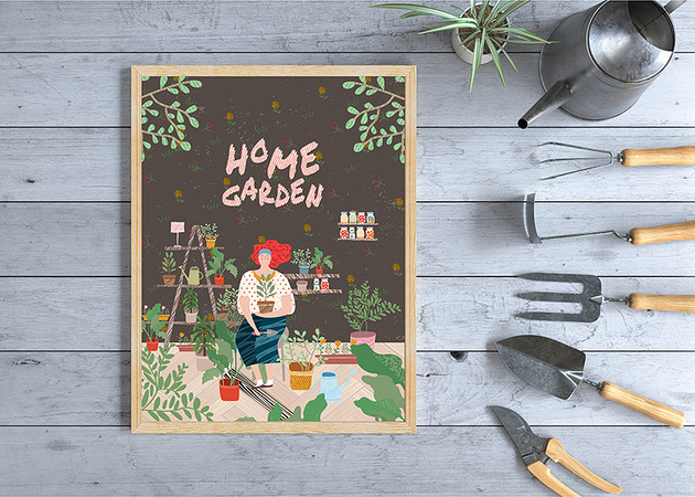 plakaty Plakat. Wiosna w ogrodzie