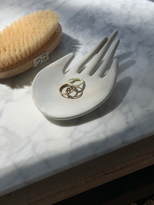 pojemniki na biżuterię Ceramiczna Łapka Handmade Talerzyk na Biżuterię Matte White