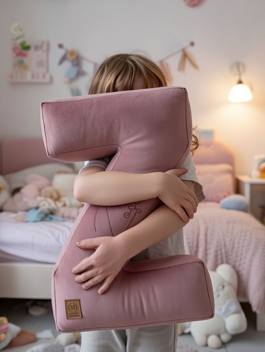 poduszki do pokoju dziecka Poduszka dekoracyjna XXL litera, literka, inicjały z imieniem - kolor do wyboru