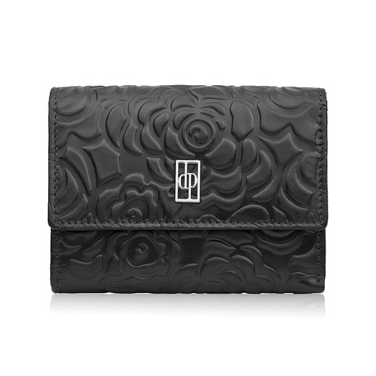 portfele damskie Portfel damski skórzany czarny w orientacji poziomej RFID AL-15-BL