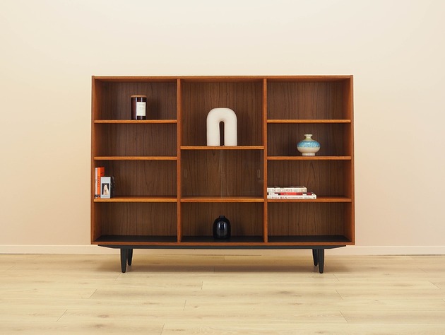 regały Biblioteczka tekowa, duński design, lata 70, produkcja: Dania