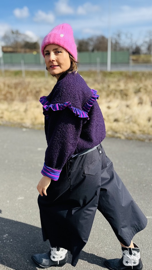 spodnie materiałowe damskie Klasyczne spodnie culotte