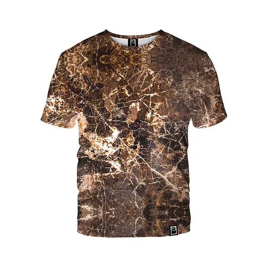 t-shirt damskie Damski T-shirt DR.CROW Marble Brown