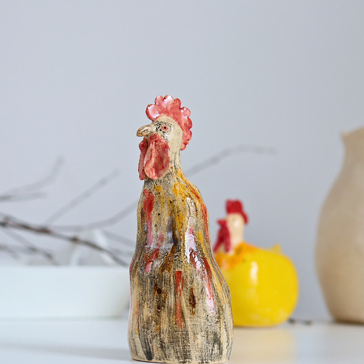 ozdoby wielkanocne Kogut wielkanocny ceramika