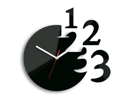 Zegar ścienny Cyfry 1,2,3 ModernClock