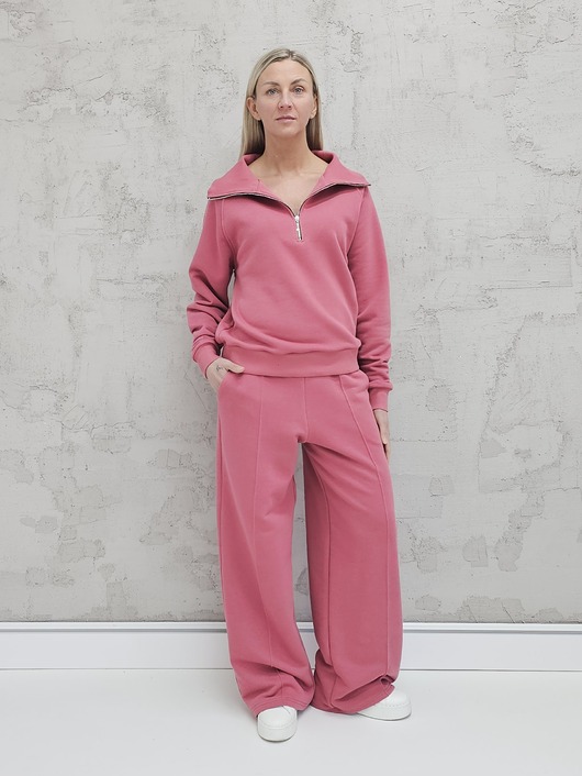 komplety damskie Kissa wygodny komplet z rozpinaną bluzą  Malaga