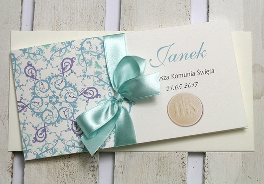 zaproszenia komunijne  - ornament Studio Mini Forma