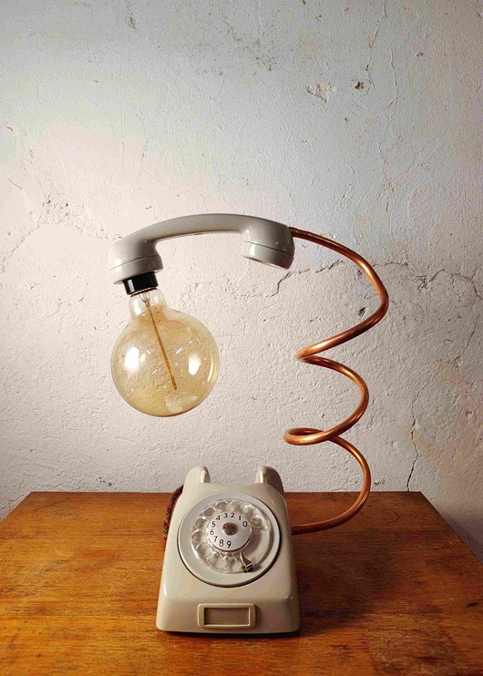 lampy stołowe Lampa Vintage Ericsson  Szwedzki Telefon z Lat 60.