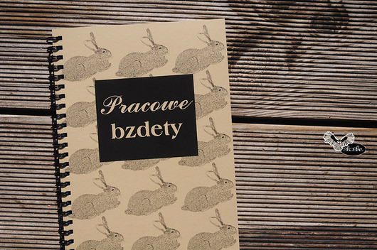 Pracowe bzdety, recycled notatnik Sowia Aleja